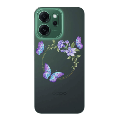 Oppo 14 F Butterfly on the ring Transparent Silicone TPU Θήκη