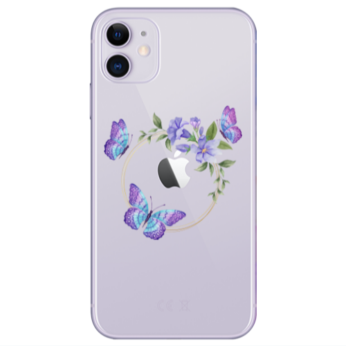 Apple iPhone 11  Butterfly on the ring Transparent Silicone TPU Θήκη