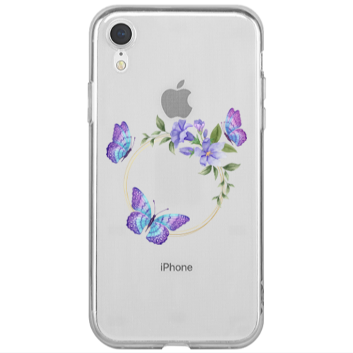 Apple iPhone Xr Butterfly on the ring Transparent Silicone TPU Θήκη