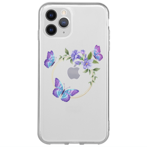 Apple iPhone 13 Pro Max Butterfly on the ring Transparent Silicone TPU Θήκη