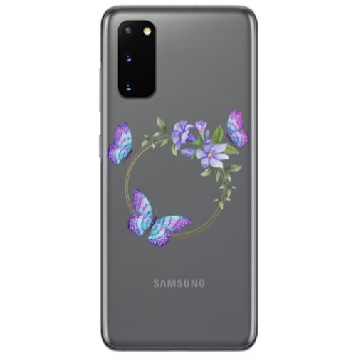 Samsung S20 Butterfly on the ring Transparent Silicone TPU Θήκη