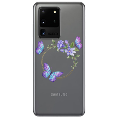 Samsung S20 Ultra Butterfly on the ring Transparent Silicone TPU Θήκη