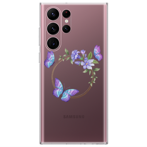 Samsung S22 Ultra Butterfly on the ring Transparent Silicone TPU Θήκη