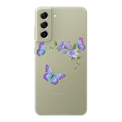 Samsung S21 PLUS Butterfly on the ring Transparent Silicone TPU Θήκη