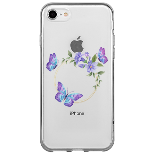 Apple iPhone 7 Butterfly on the ring Transparent Silicone TPU Θήκη