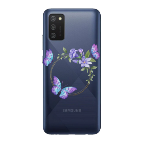 Samsung A03S Butterfly on the ring Transparent Silicone TPU Θήκη
