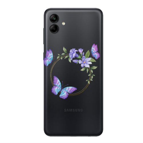Samsung A04 Butterfly on the ring Transparent Silicone TPU Θήκη