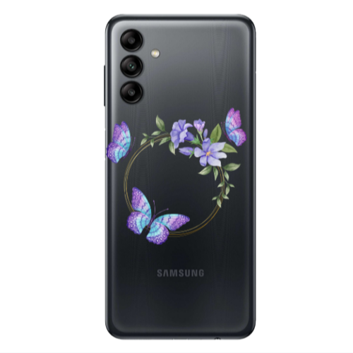 Samsung A04S Butterfly on the ring Transparent Silicone TPU Θήκη