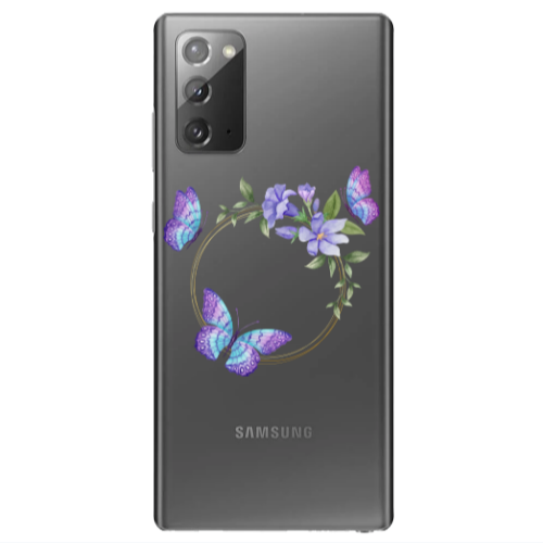 Samsung Note 20 Butterfly on the ring Transparent Silicone TPU Θήκη