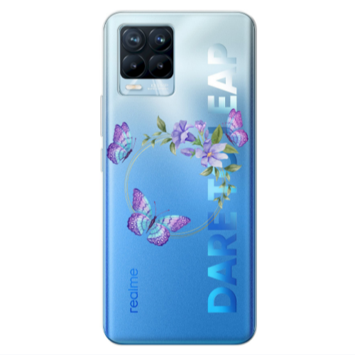 Realme 8 Pro Butterfly on the ring Transparent Silicone TPU Θήκη