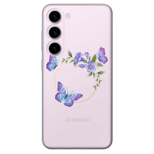 Samsung S23 Butterfly on the ring Transparent Silicone TPU Θήκη