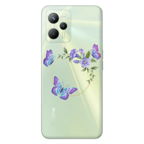 Realme C35 Butterfly on the ring Transparent Silicone TPU Θήκη
