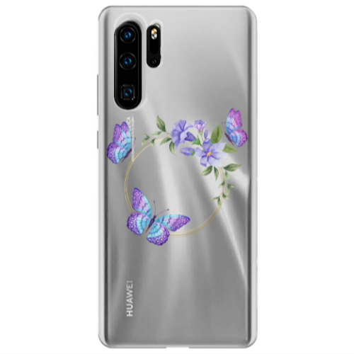 Huawei P30 Pro Butterfly on the ring Transparent Silicone TPU Θήκη