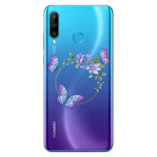 Huawei P30 Lite Butterfly on the ring Transparent Silicone TPU Θήκη