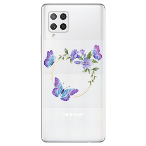 Samsung A42 5G Butterfly on the ring Transparent Silicone TPU Θήκη