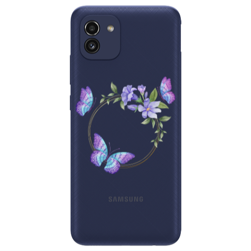 Samsung A03 Butterfly on the ring Transparent Silicone TPU Θήκη