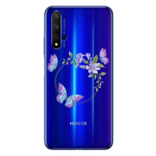 Huawei Nova 5 T Butterfly on the ring Transparent Silicone TPU Θήκη