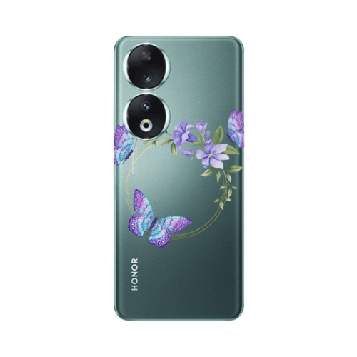 Honor 90 5G Butterfly on the ring Transparent Silicone TPU Θήκη