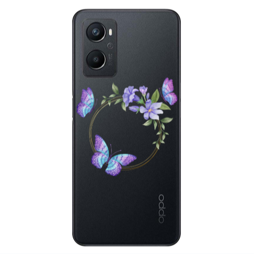 Oppo A 96 Butterfly on the ring Transparent Silicone TPU Θήκη