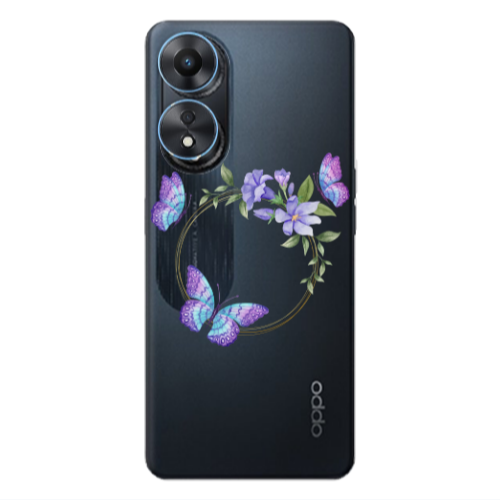 Oppo A 98 Butterfly on the ring Transparent Silicone TPU Θήκη