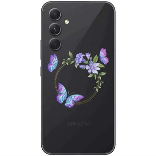 Samsung Galaxy A25 Butterfly on the ring Transparent Silicone TPU Θήκη