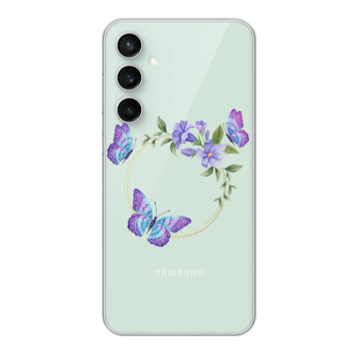 Samsung S24 Butterfly on the ring Transparent Silicone TPU Θήκη