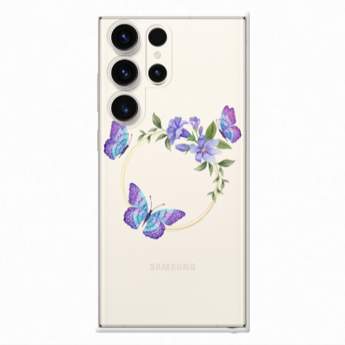 Samsung S24 Ultra Butterfly on the ring Transparent Silicone TPU Θήκη