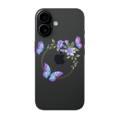 Apple Iphone 16 Butterfly on the ring Transparent Silicone TPU Θήκη