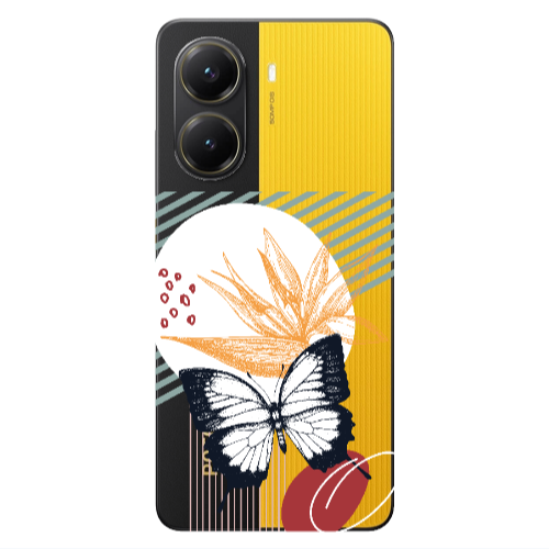 Xiaomi Poco X7 Pro Butterfly Lines Transparent Silicone TPU Θήκη