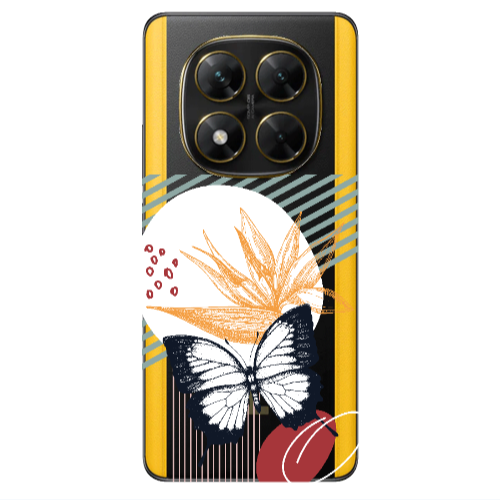 Xiaomi Poco X7 Butterfly Lines Transparent Silicone TPU Θήκη