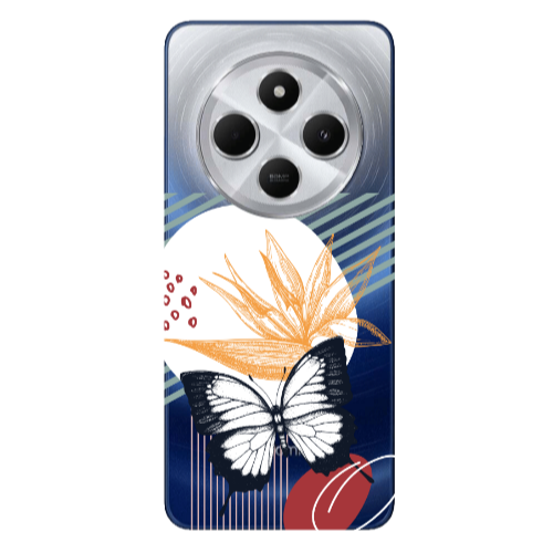 Xiaomi Redmi 14c Butterfly Lines Transparent Silicone TPU Θήκη