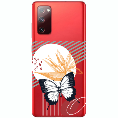 Samsung S20 FE Butterfly Lines Transparent Silicone TPU Θήκη