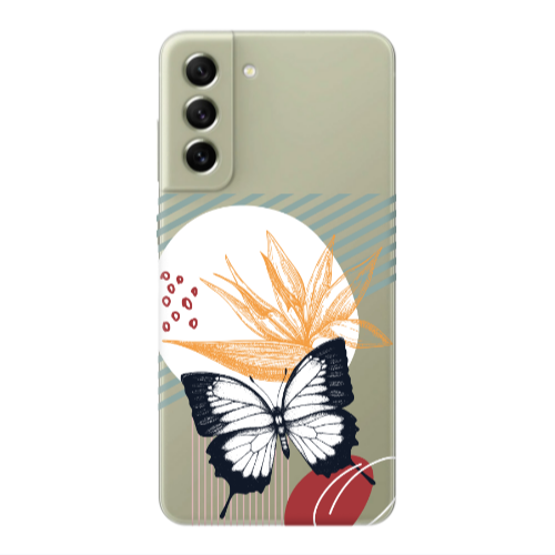 Samsung S22 Plus Butterfly Lines Transparent Silicone TPU Θήκη