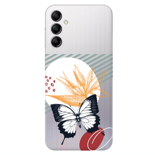 Samsung A24 Butterfly Lines Transparent Silicone TPU Θήκη