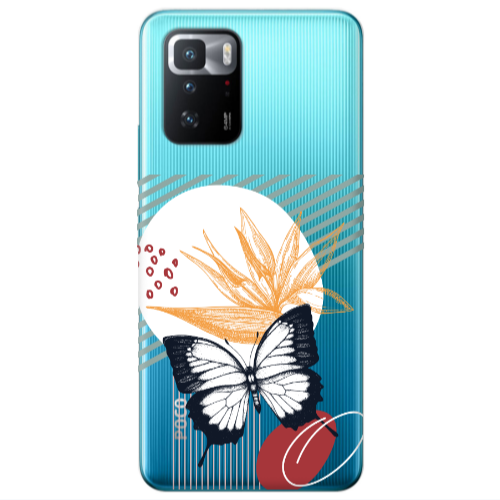 Xiaomi Poco X3 GT Butterfly Lines Transparent Silicone TPU Θήκη