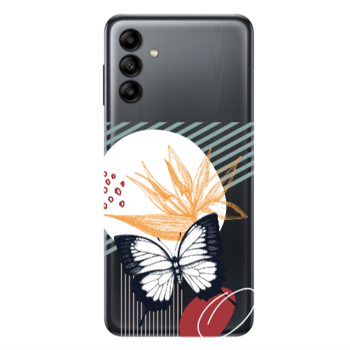 Samsung A13 5G Butterfly Lines Transparent Silicone TPU Θήκη