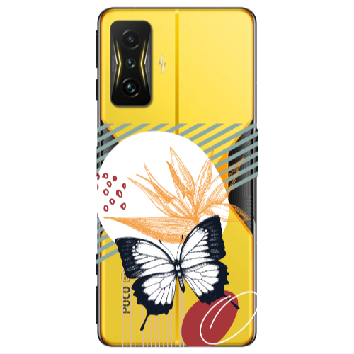 Xiaomi Poco F4 Gt Butterfly Lines Transparent Silicone TPU Θήκη