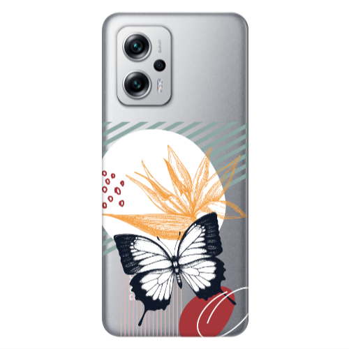 Xiaomi Poco X4 GT Butterfly Lines Transparent Silicone TPU Θήκη