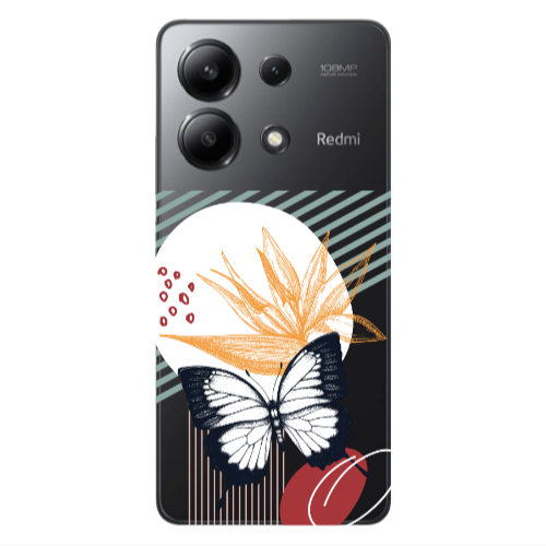 Xiaomi Redmi Note 13 4G Butterfly Lines Transparent Silicone TPU Θήκη