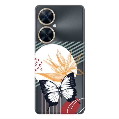 Huawei Nova 11i Butterfly Lines Transparent Silicone TPU Θήκη