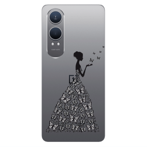 Oneplus Nord Ce 4 lite Butterfly Girl Transparent Silicone TPU Θήκη