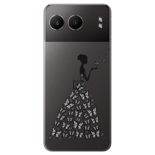 Oneplus Nord 4 Butterfly Girl Transparent Silicone TPU Θήκη