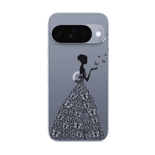 Google Pixel 10 Butterfly Girl Transparent Silicone TPU Θήκη