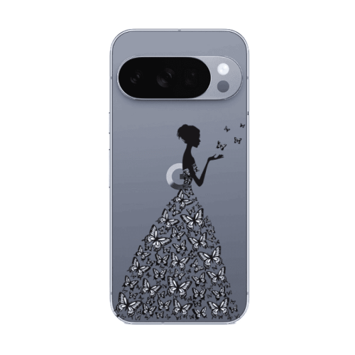 Google Pixel 10 Pro Butterfly Girl Transparent Silicone TPU Θήκη