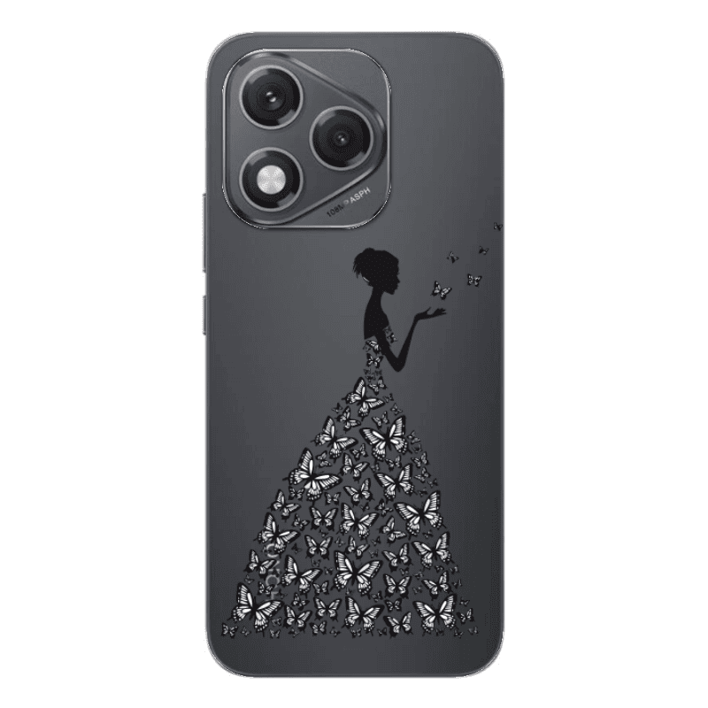 Honor 400 Lite Butterfly Girl Transparent Silicone TPU Θήκη