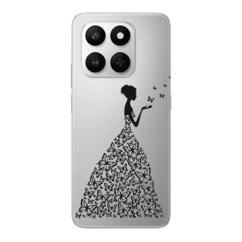 Honor Magic 400 Smart Butterfly Girl Transparent Silicone TPU Θήκη