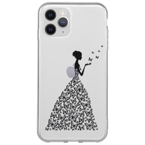 Apple iPhone 13 Pro Max Butterfly Girl Transparent Silicone TPU Θήκη