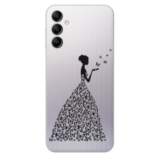 Samsung A14 5G Butterfly Girl Transparent Silicone TPU Θήκη