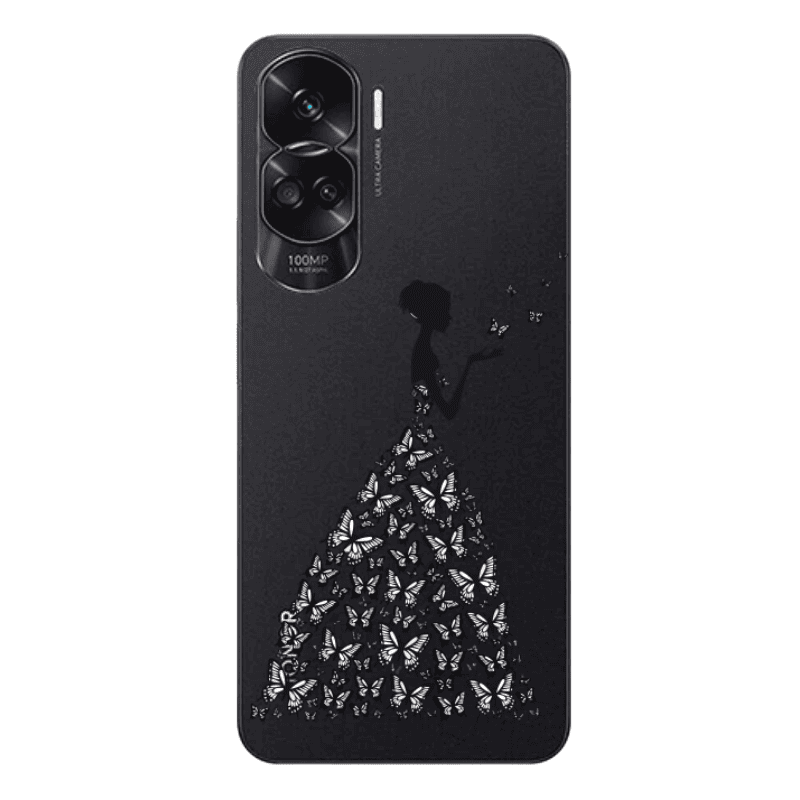 Honor 90 Lite 5G Butterfly Girl Transparent Silicone TPU Θήκη