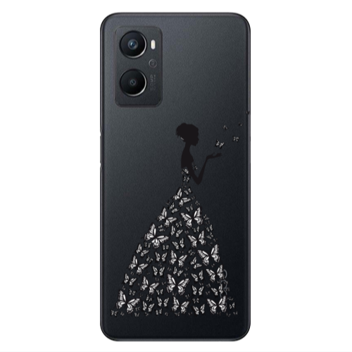 Oppo A 96 Butterfly Girl Transparent Silicone TPU Θήκη